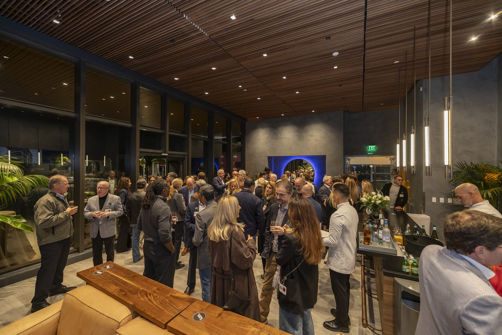 Networking reception at a corporate event